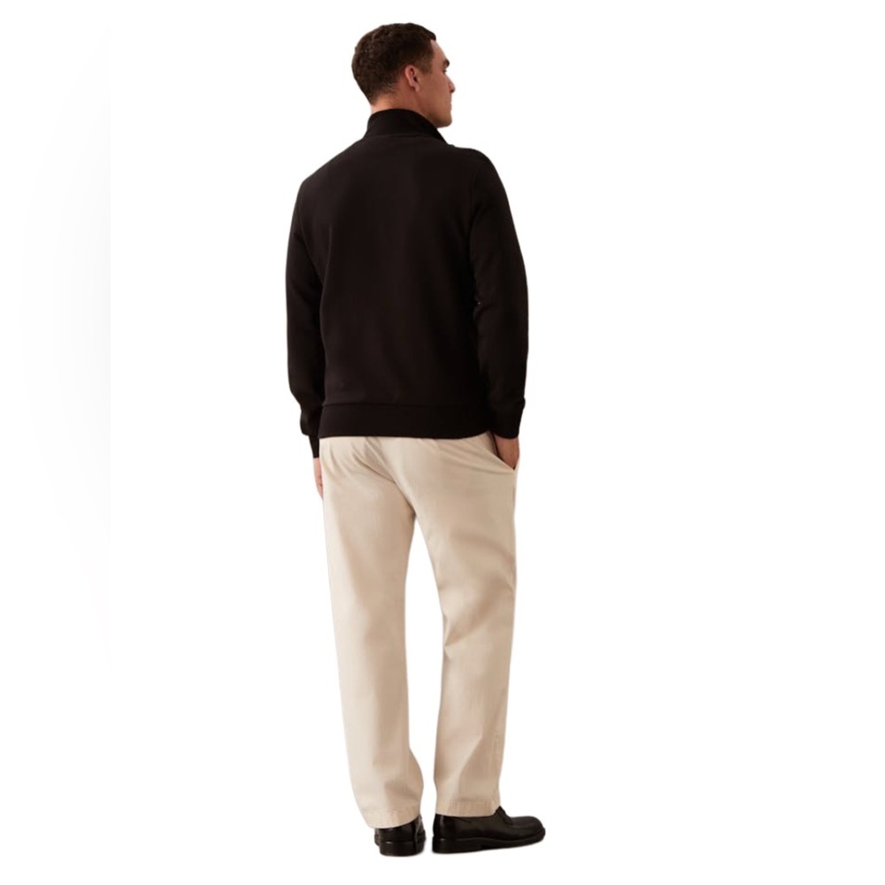 Calvin Klein Men's Black Half-Zip Pullover Sweater - Picture 4 of 8